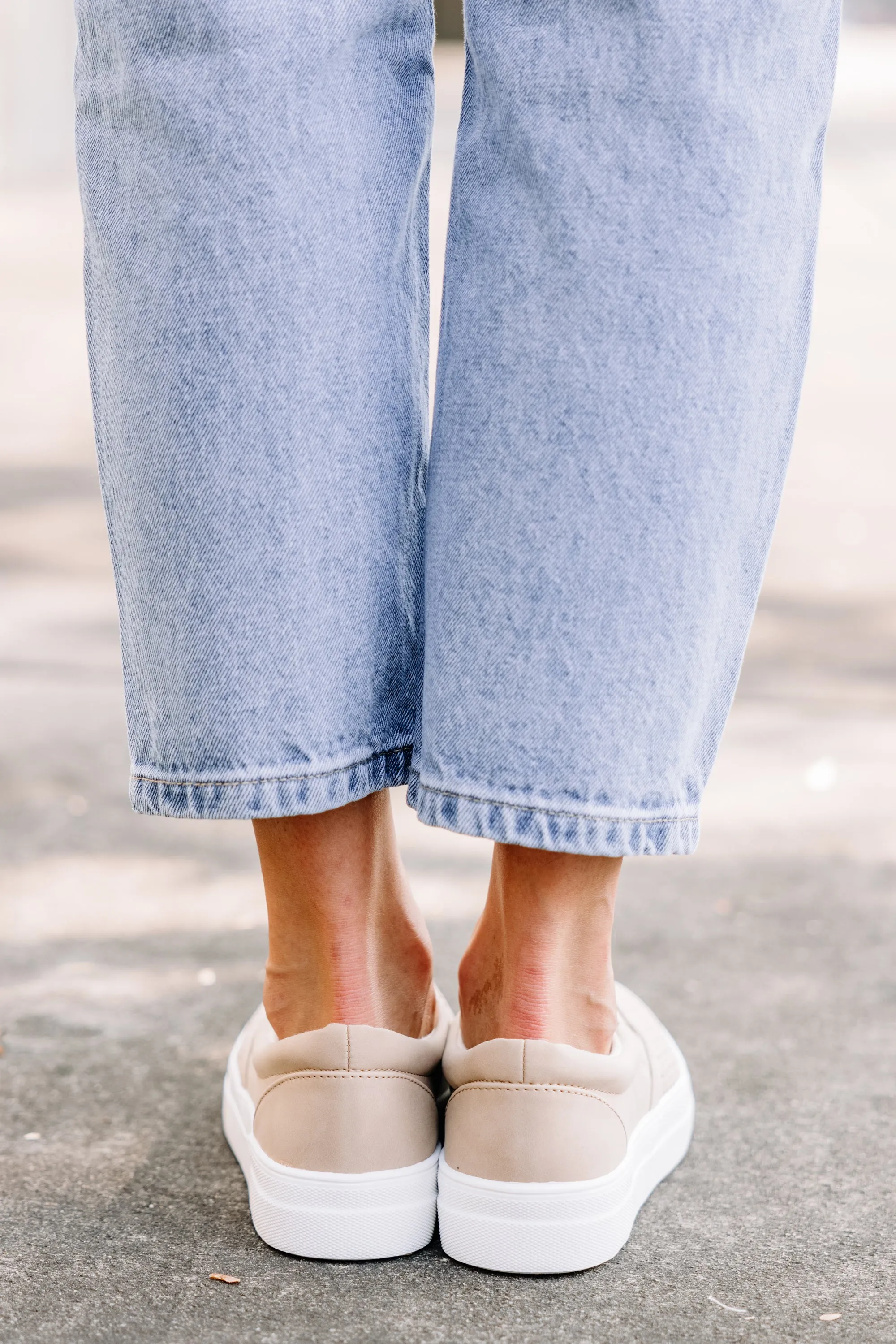 Always Here For Fun Natural Brown Platform Sneakers