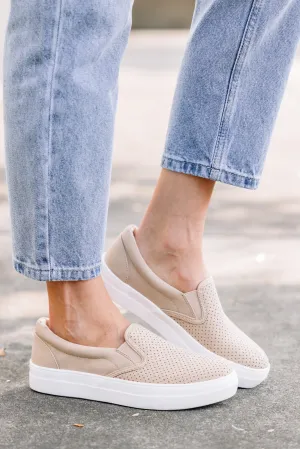 Always Here For Fun Natural Brown Platform Sneakers