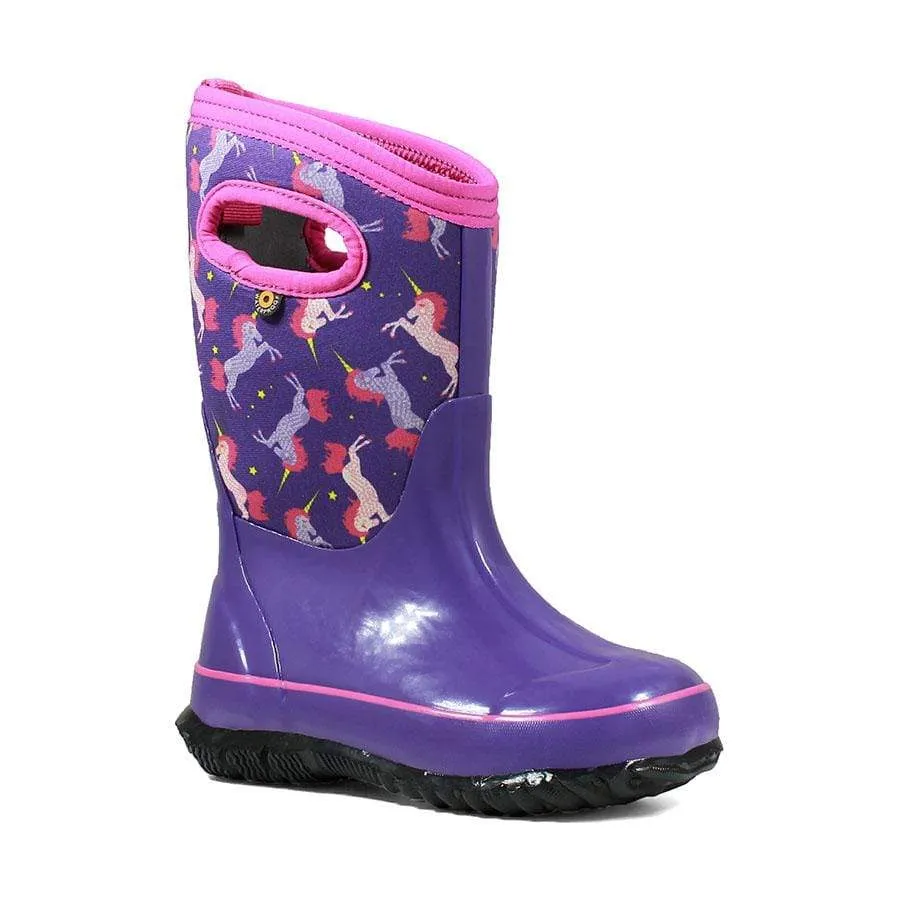 Bogs Kids Classic Boots- Purple/ Unicorn