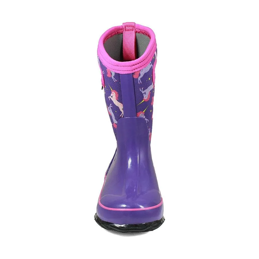 Bogs Kids Classic Boots- Purple/ Unicorn