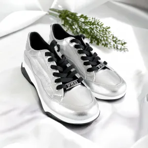 CB Exclusive Metallic Sneakers - Silver / Black