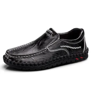 Designer Casual Shoes Men Wide Genuine Leather Loafers Flat Slip On Moccasins Male Sneakers Oxford Shoes Luxury High Quality