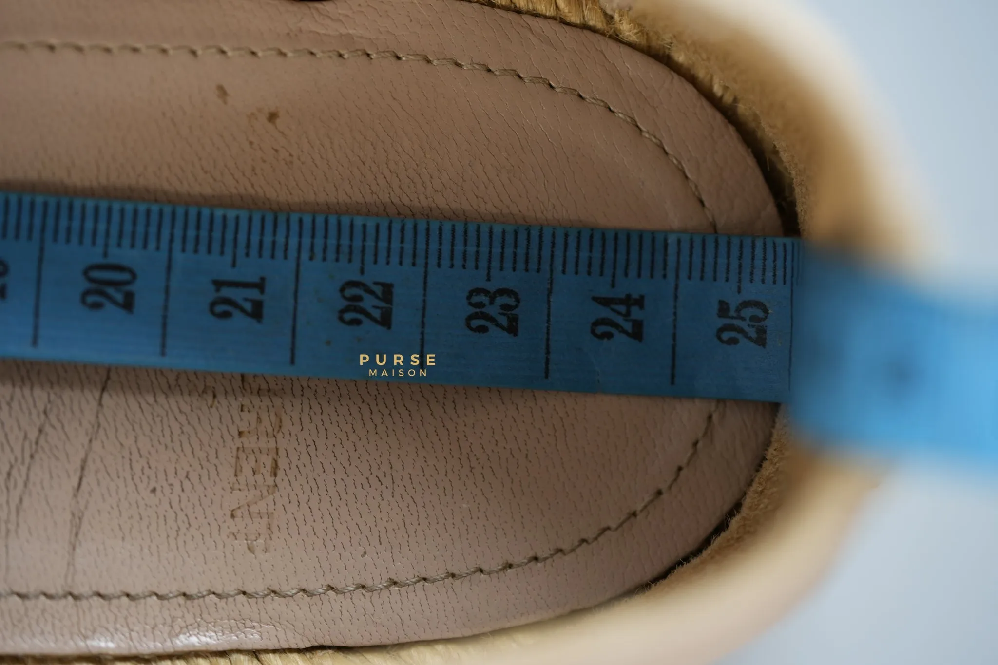 Espadrilles in Beige Lambskin Leather Size 38 (25cm)