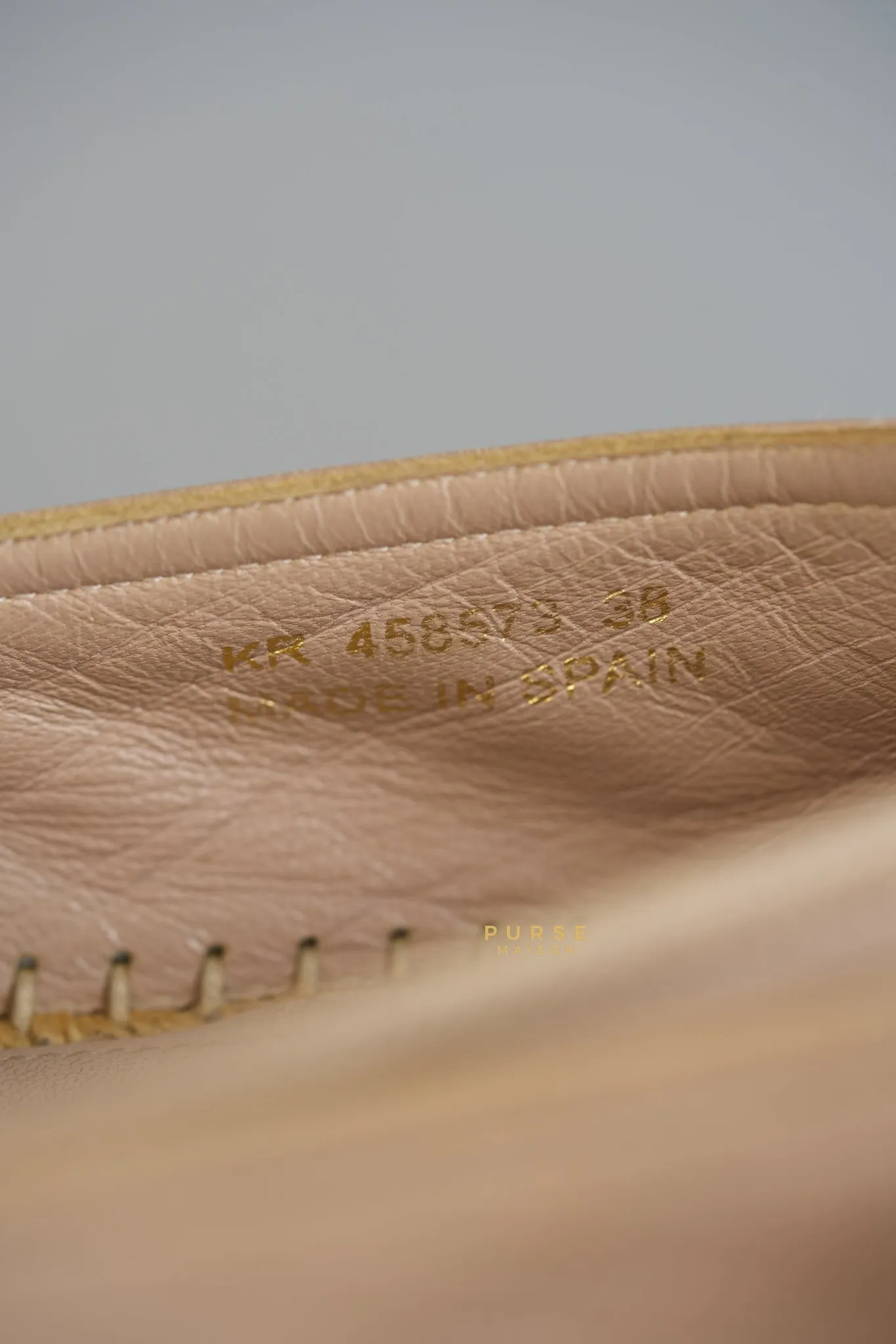 Espadrilles in Beige Lambskin Leather Size 38 (25cm)