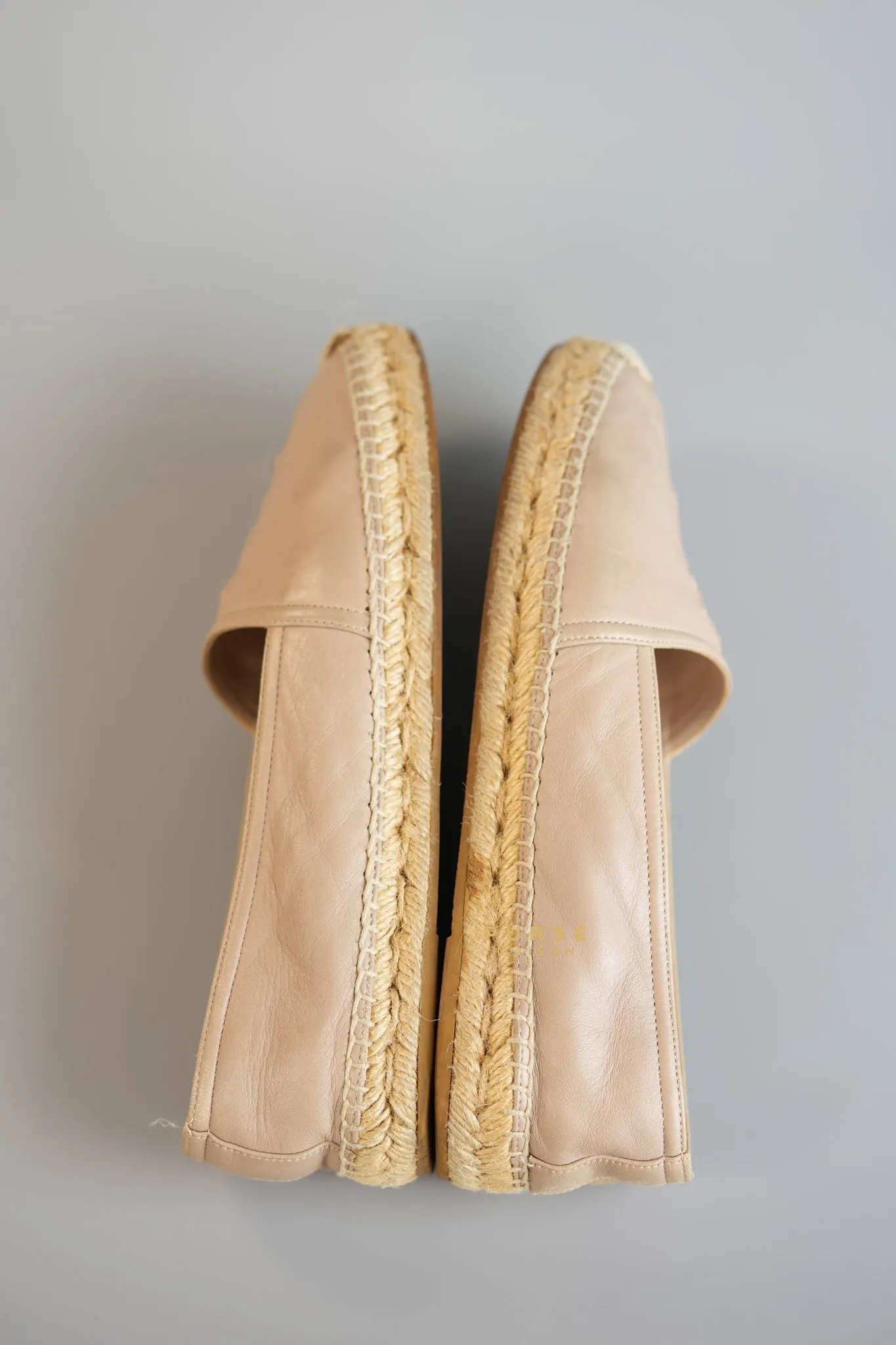 Espadrilles in Beige Lambskin Leather Size 38 (25cm)