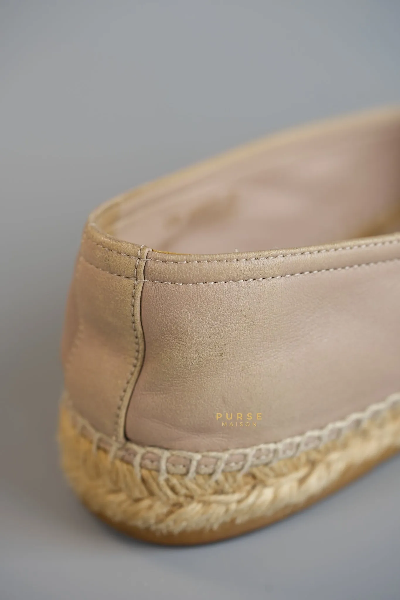 Espadrilles in Beige Lambskin Leather Size 38 (25cm)