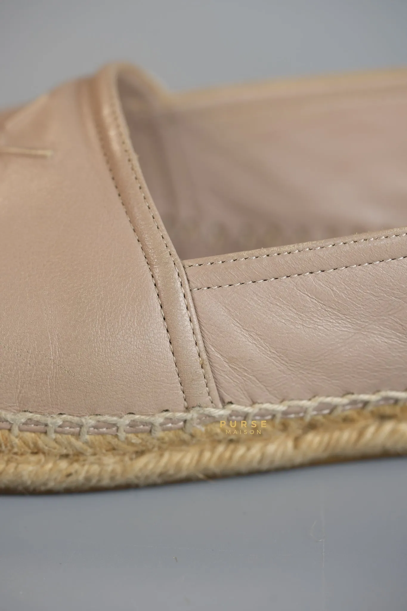 Espadrilles in Beige Lambskin Leather Size 38 (25cm)