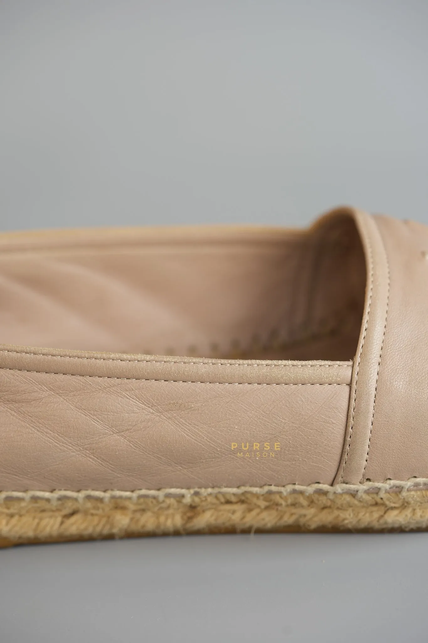 Espadrilles in Beige Lambskin Leather Size 38 (25cm)