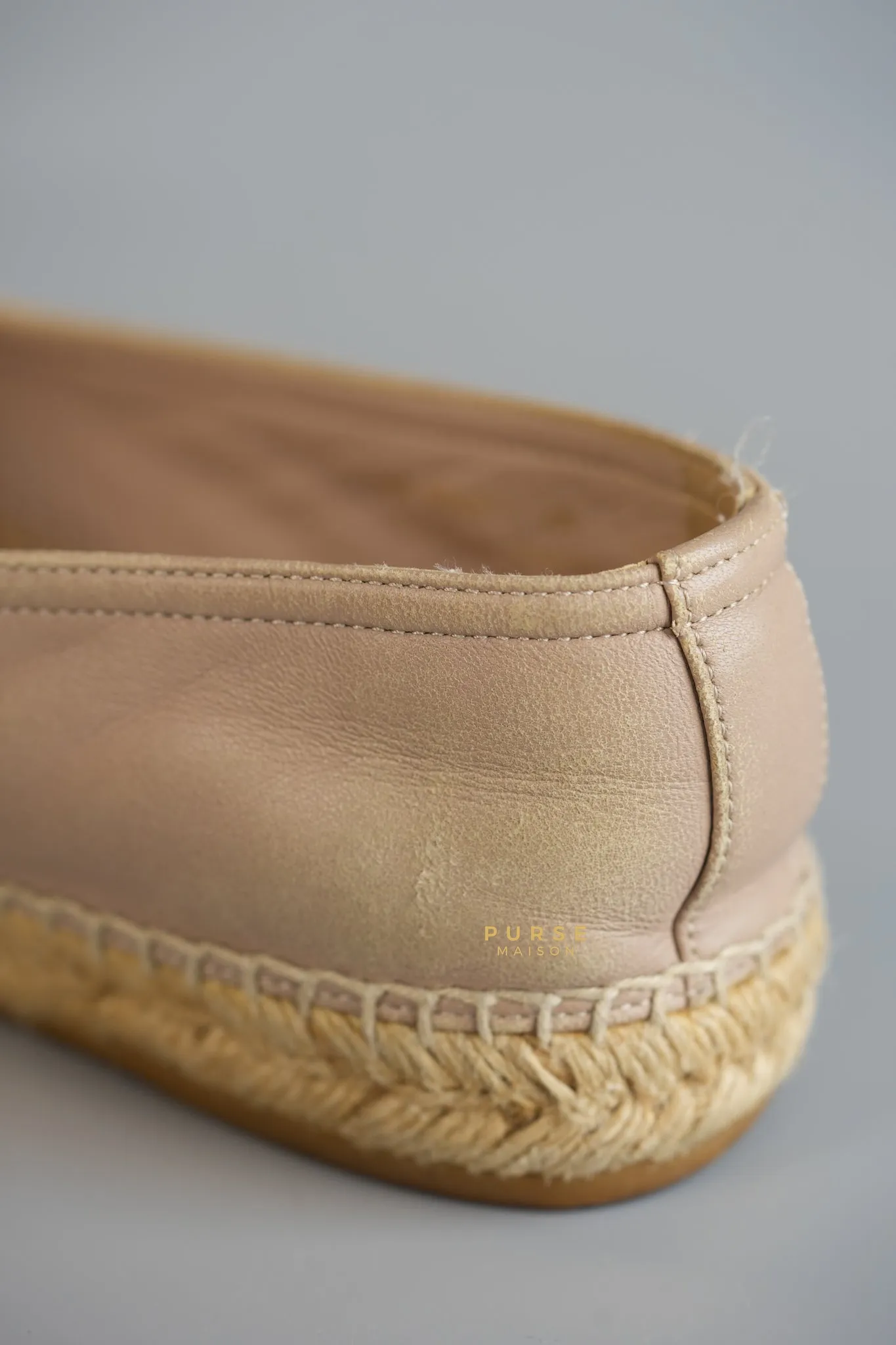 Espadrilles in Beige Lambskin Leather Size 38 (25cm)