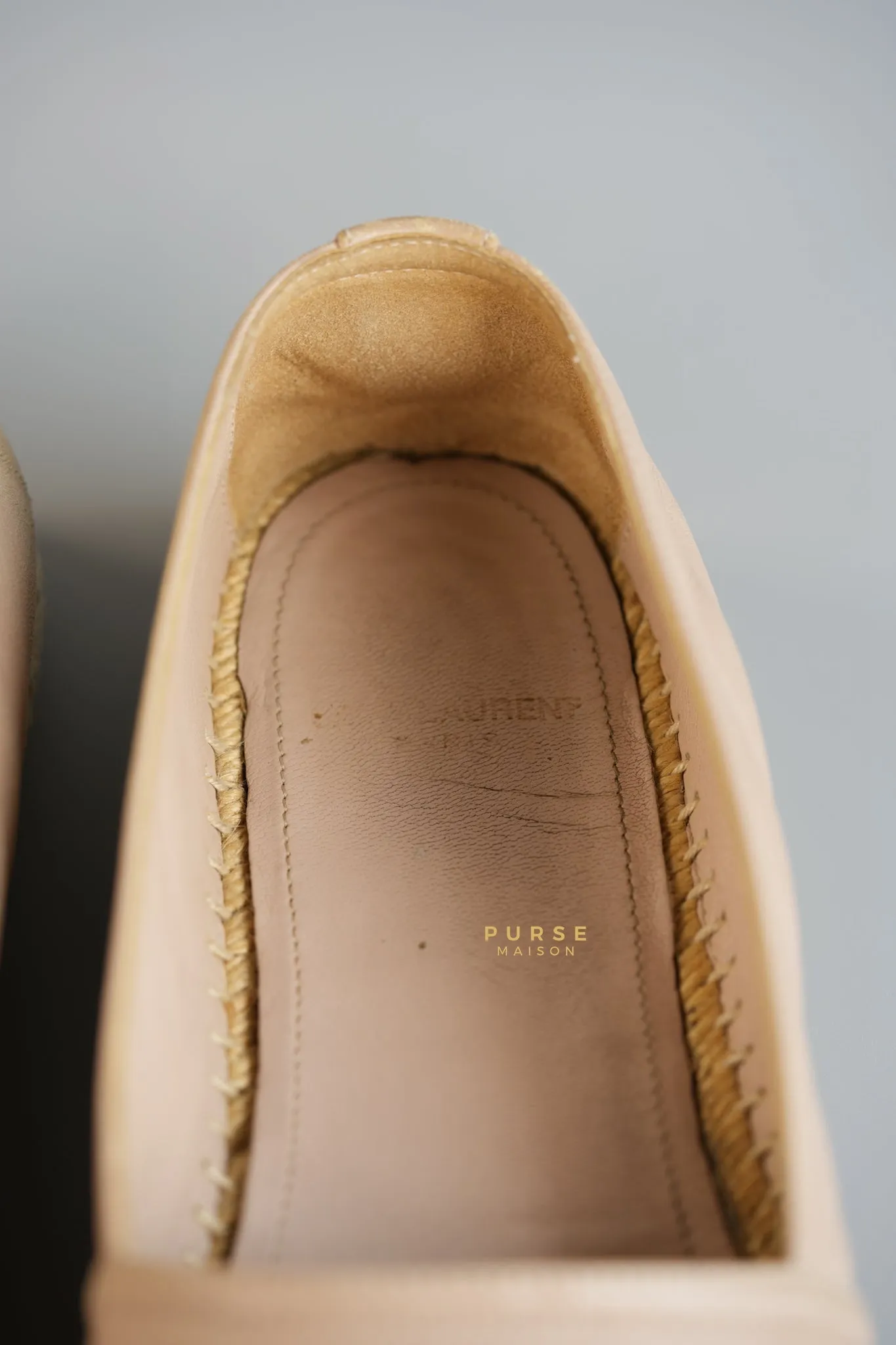 Espadrilles in Beige Lambskin Leather Size 38 (25cm)