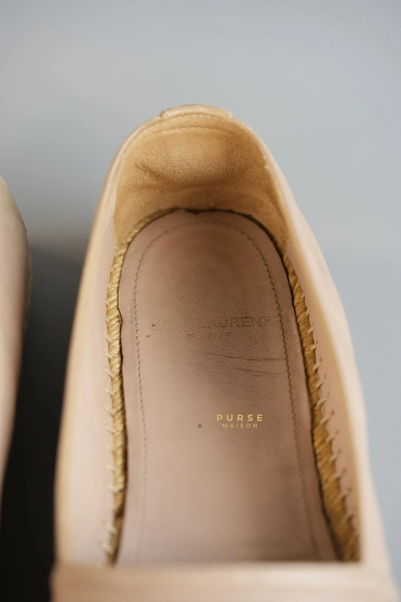Espadrilles in Beige Lambskin Leather Size 38 (25cm)