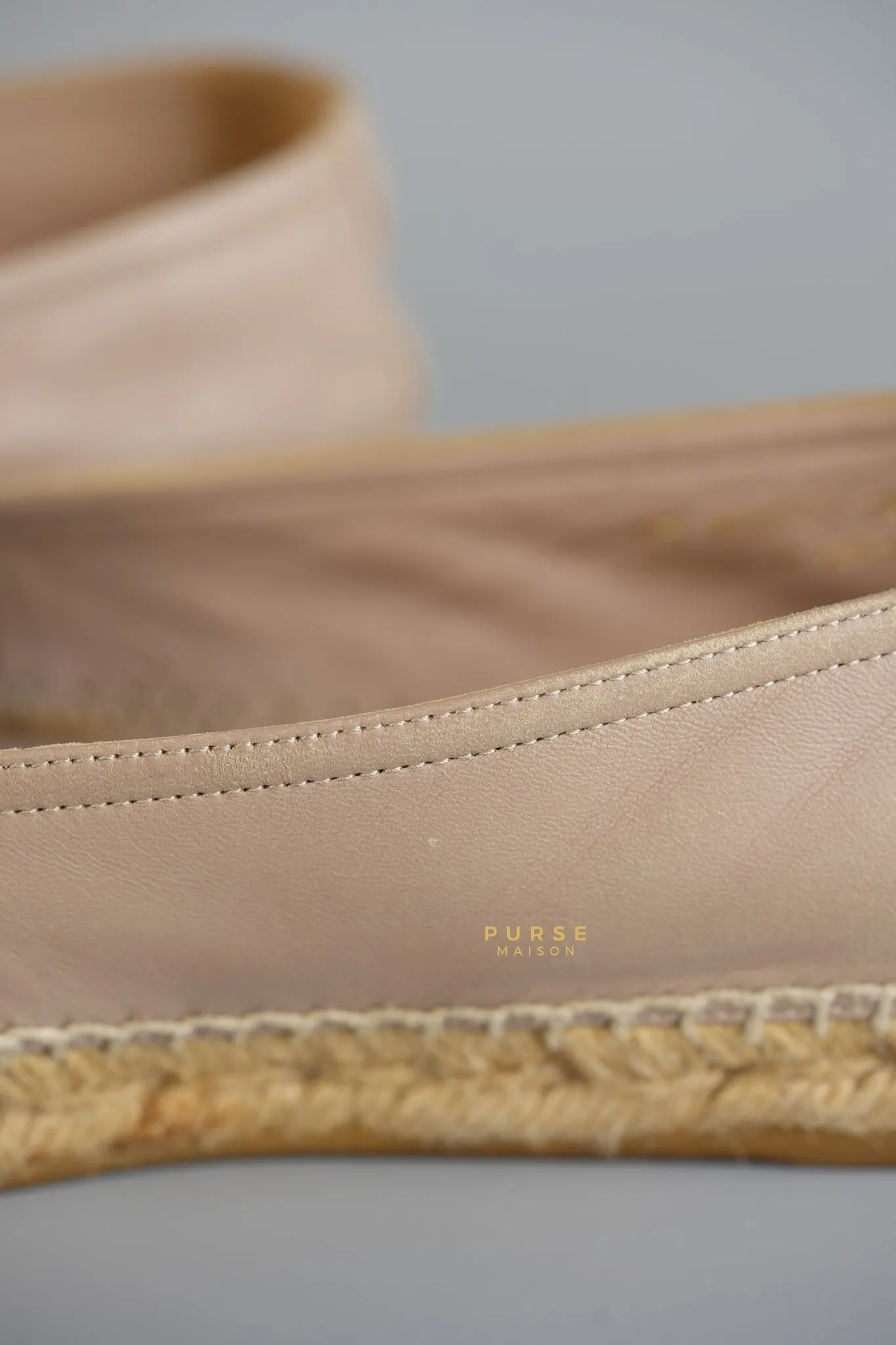 Espadrilles in Beige Lambskin Leather Size 38 (25cm)