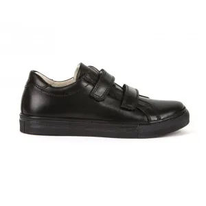 Froddo Black leather Velcro School Shoes