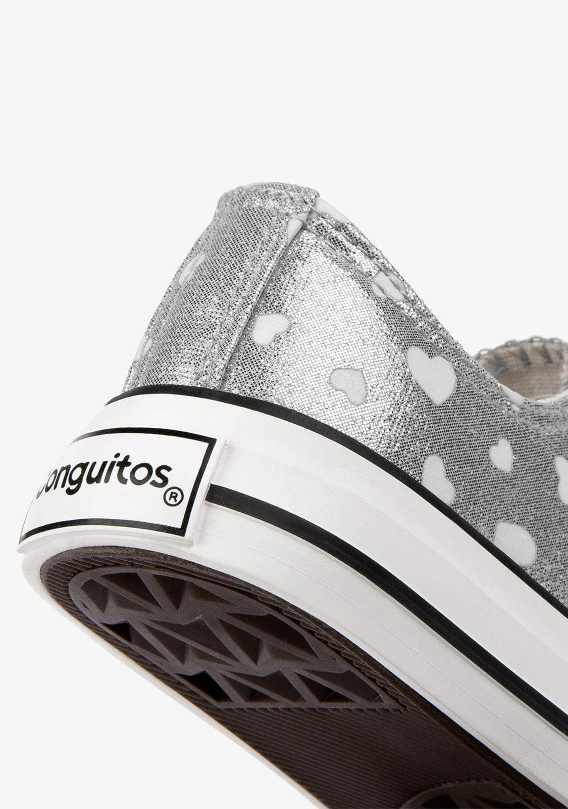 Girl's Silver Glows in the Dark Sneakers