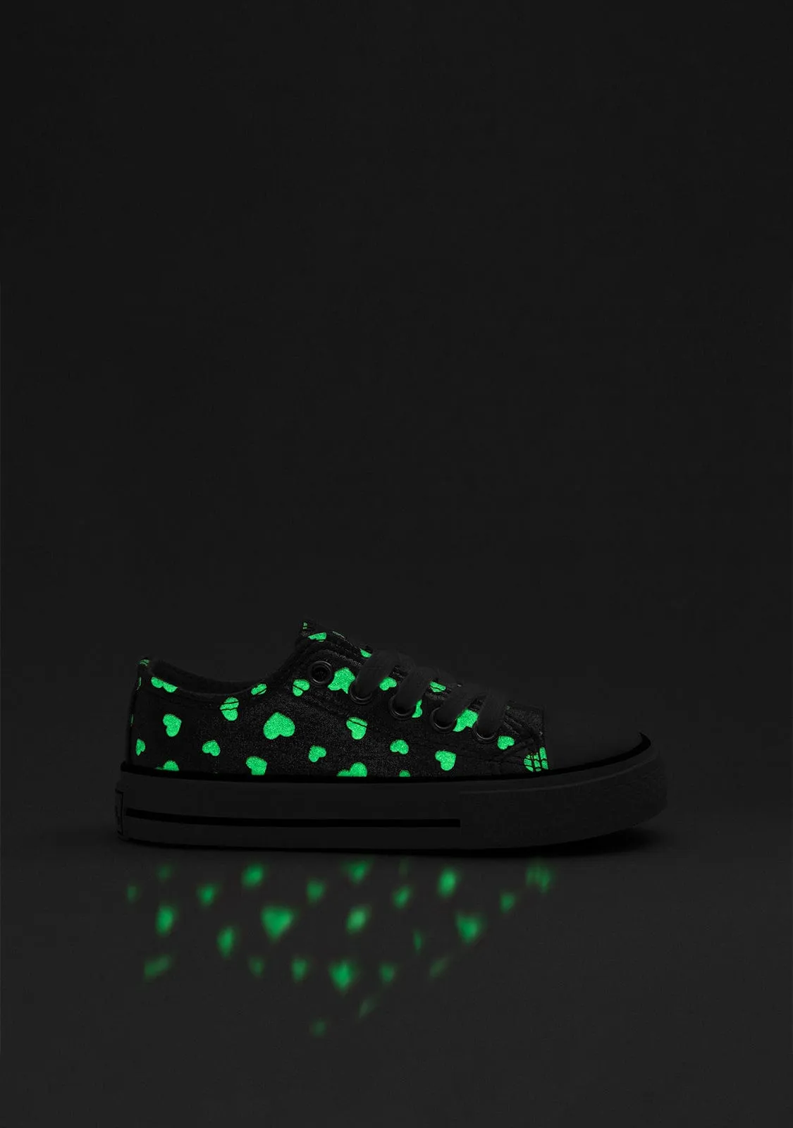 Girl's Silver Glows in the Dark Sneakers
