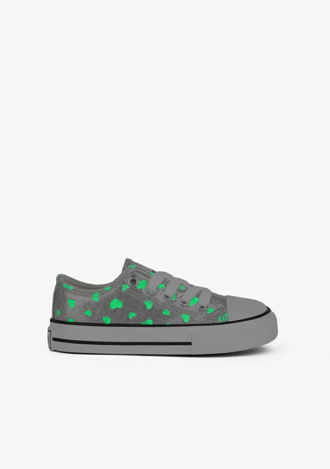 Girl's Silver Glows in the Dark Sneakers