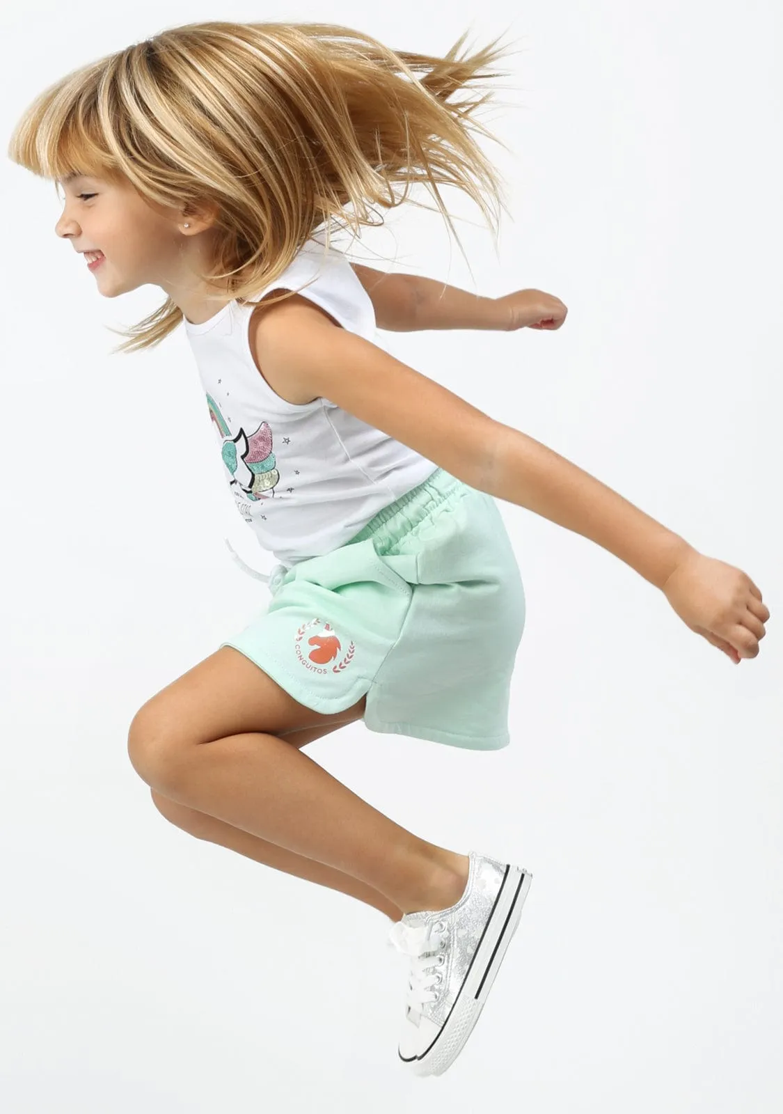 Girl's Silver Glows in the Dark Sneakers