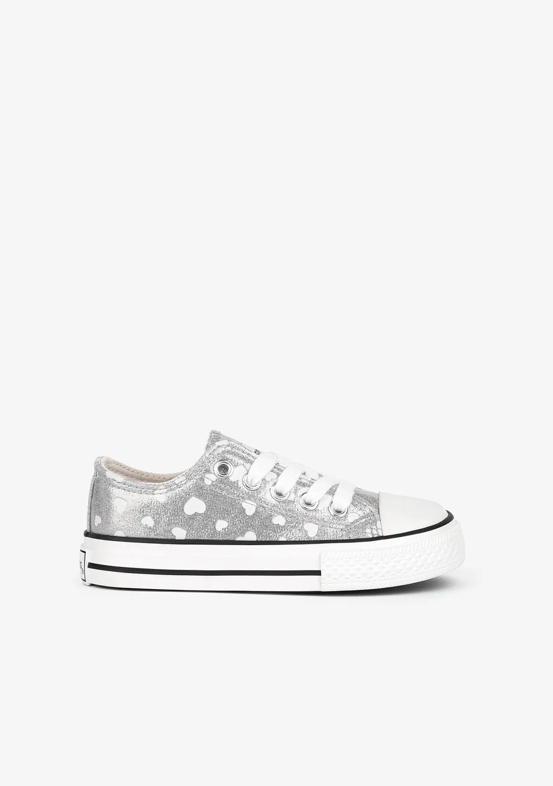 Girl's Silver Glows in the Dark Sneakers