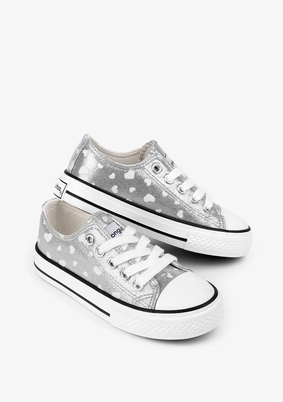 Girl's Silver Glows in the Dark Sneakers