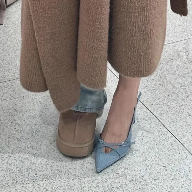 Joskaa 2024 Woman Pumps Shoes HIGH HEELS Summer Party  Stiletto Heels Sexy Single Shoes Flight Woven Mesh Breathable Women's Shoes