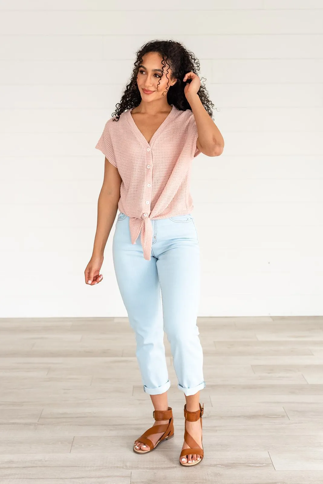 Just a Dream Waffle Knit Top