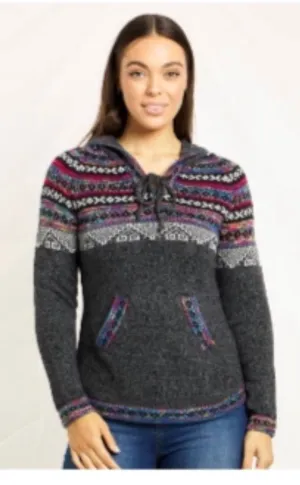 Knit- Bonnie Hoodie - Dark Grey