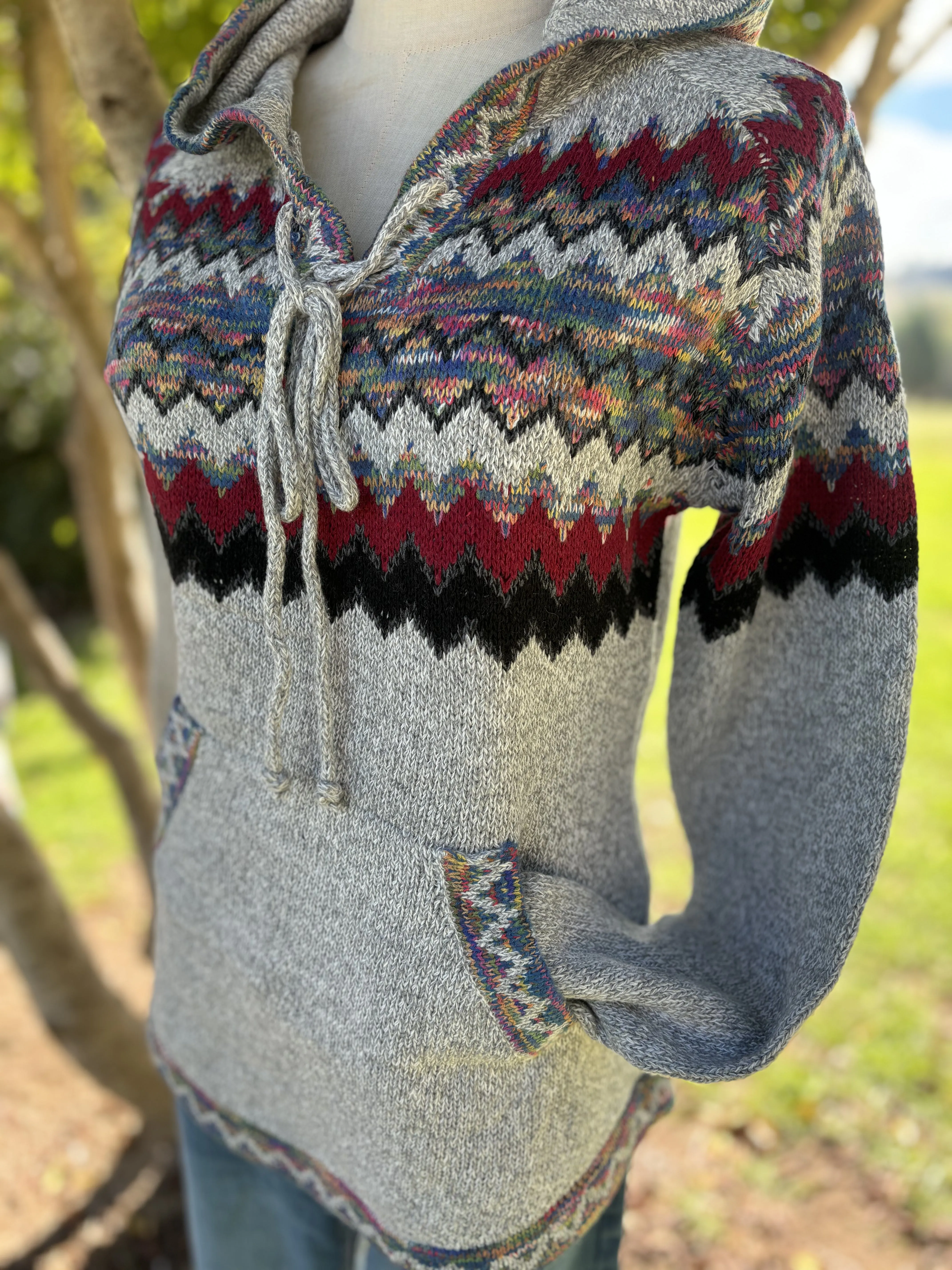 Knit- Bonnie Hoodie - Light Grey