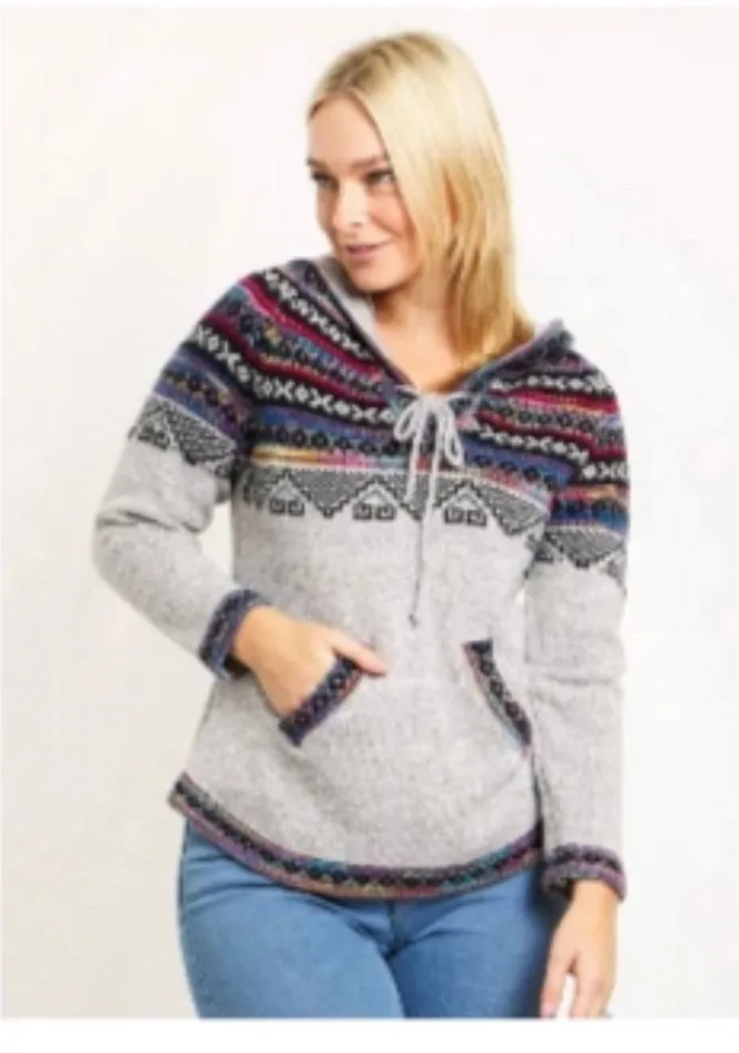 Knit- Bonnie Hoodie - Light Grey