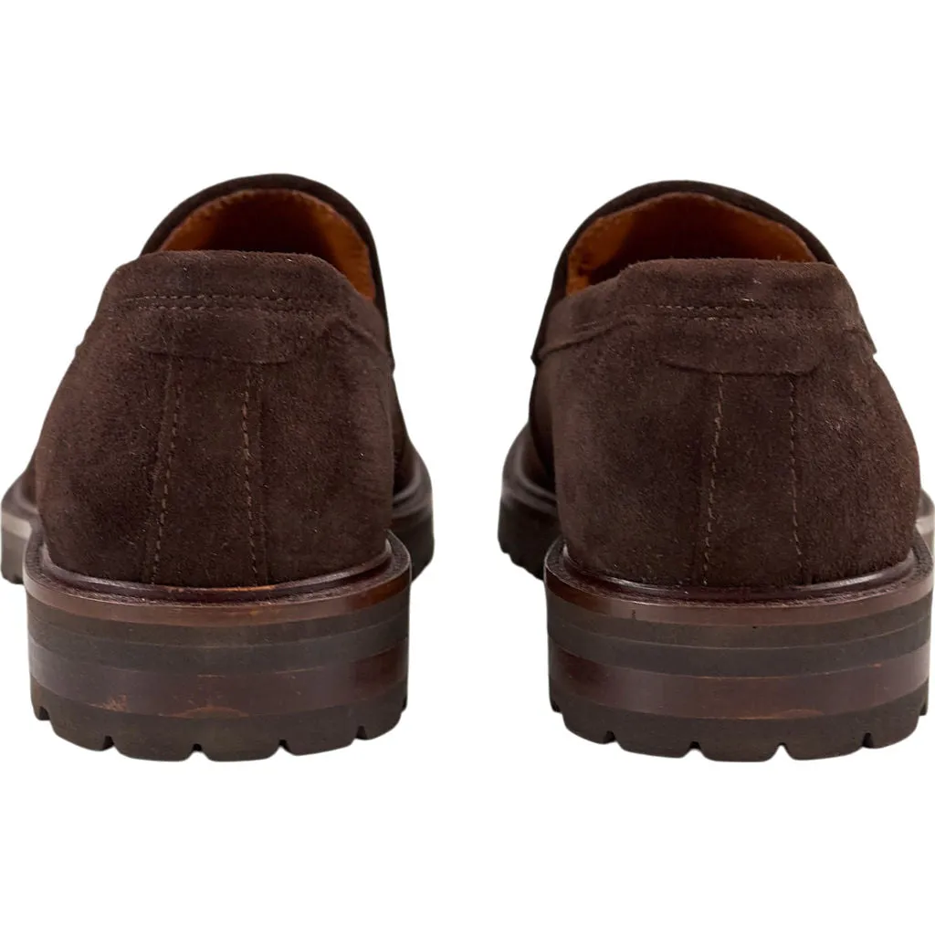 Moss Brown Goat Suede Loafers EU 42