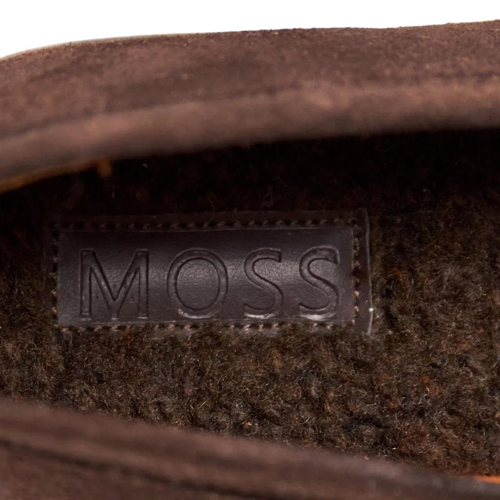 Moss Brown Goat Suede Loafers EU 42