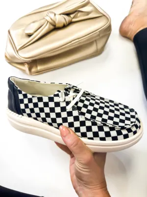 Presale: Corky's Black White Check Kayak 2 Shoes