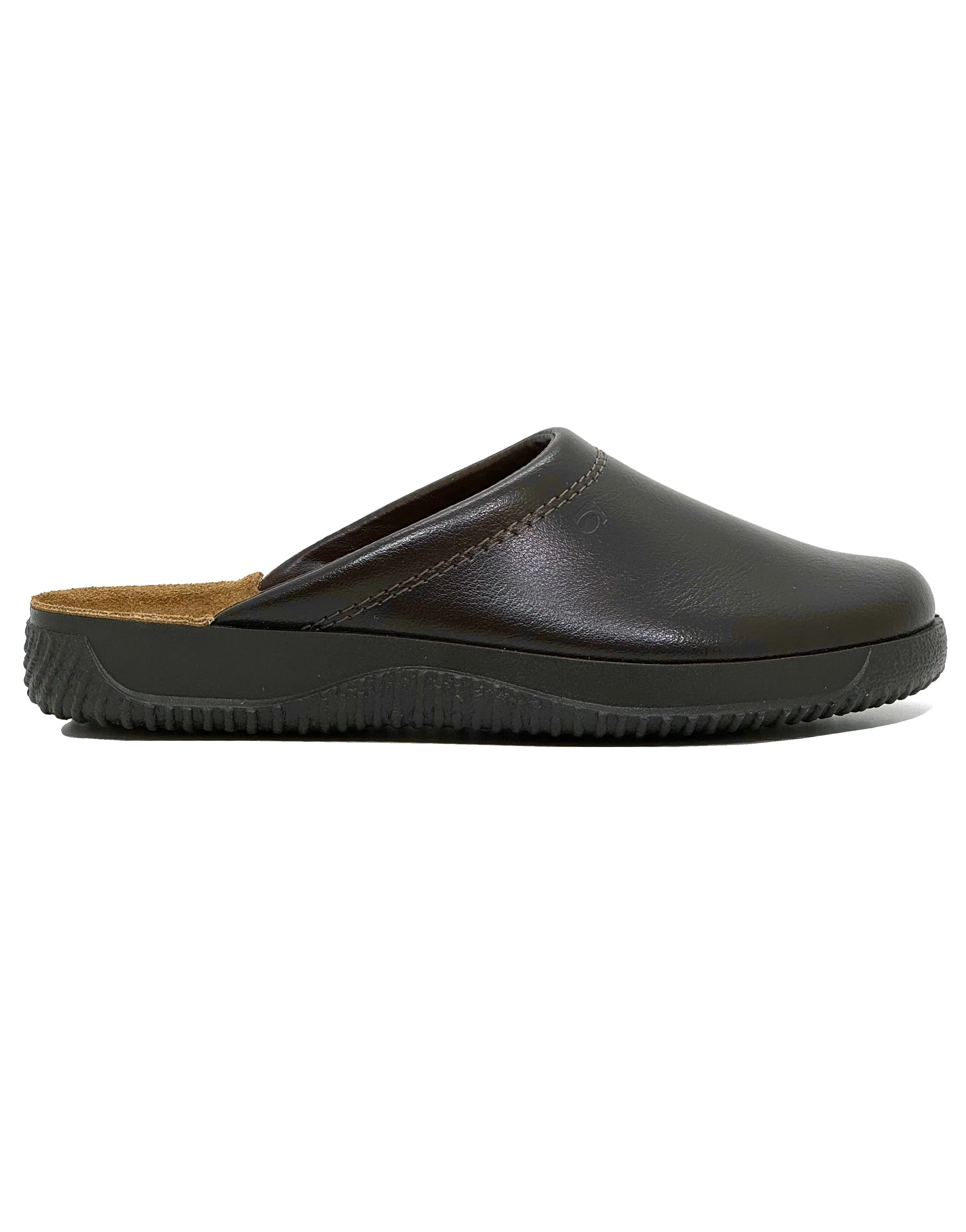 Rohde Men's Backless Leather House Shoe Brown
