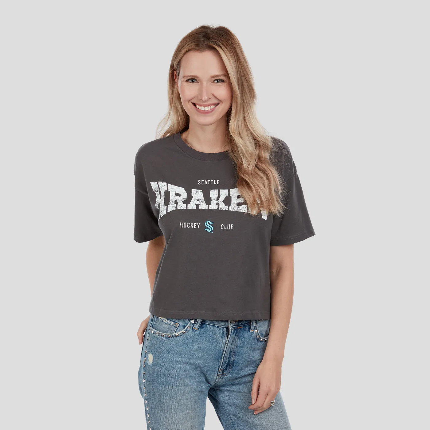 Seattle Kraken Womens Crop Line Change Tee