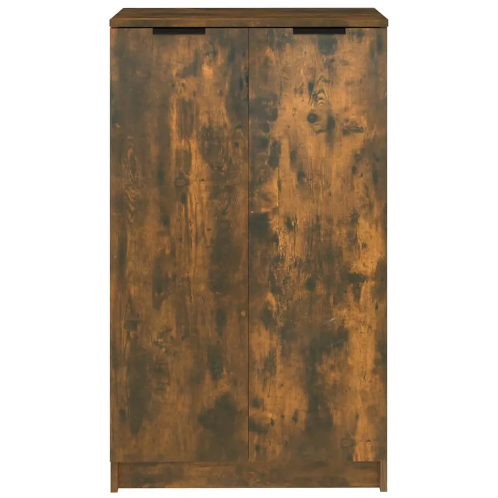 Shoe Cabinet Smoked Oak 59x35x100 cm Engineered Wood