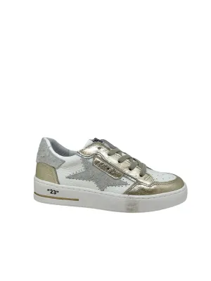 SMR Semerdjian ALE 10231 Blanc Or Sneakers Baskets adulte