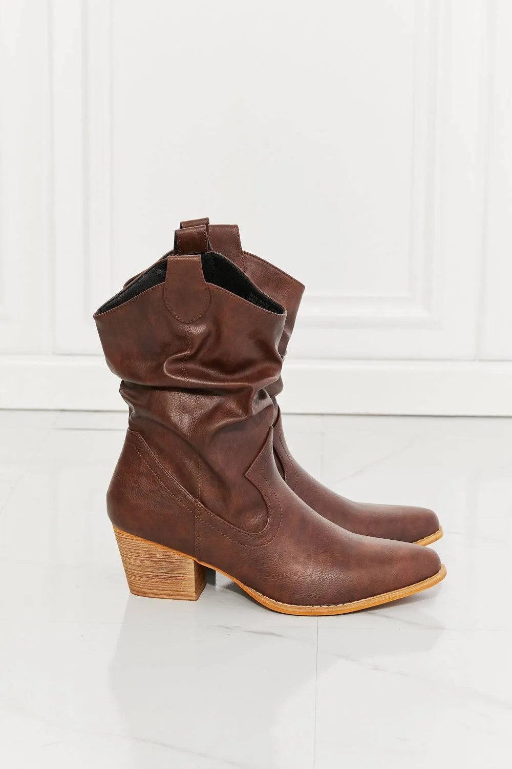 Texas Scrunch  - Cowboy Boots in Brown For women