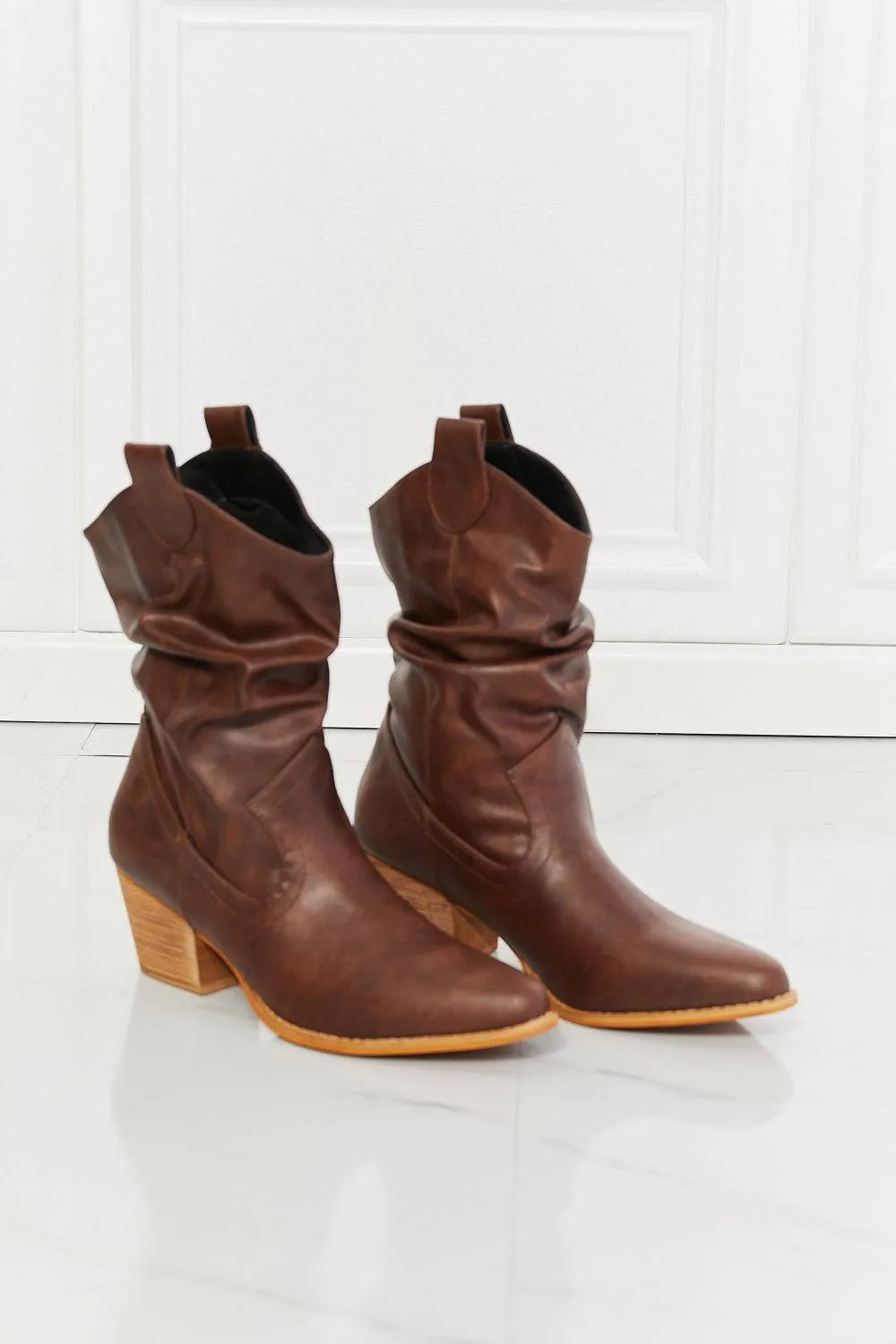 Texas Scrunch  - Cowboy Boots in Brown For women