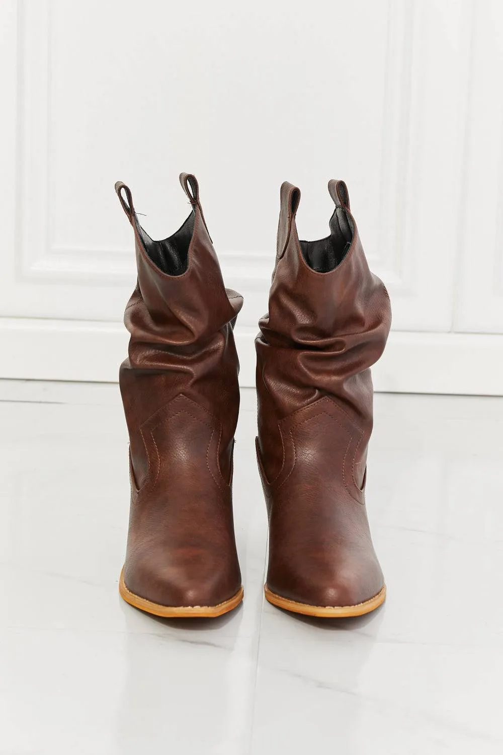 Texas Scrunch  - Cowboy Boots in Brown For women