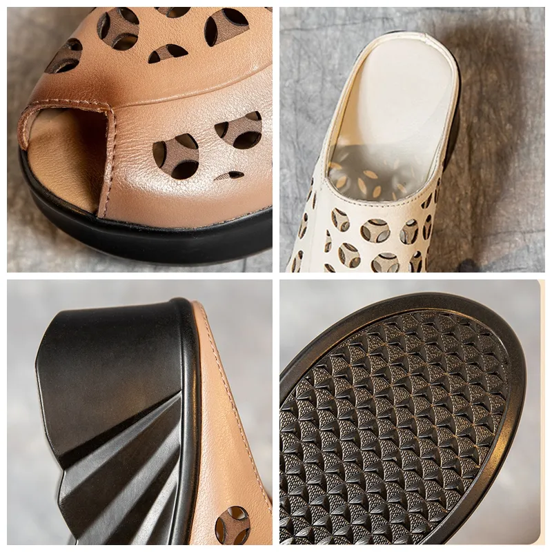 USS Shoes Nahir Women's Peep Toe Wedge Sandals