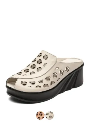USS Shoes Nahir Women's Peep Toe Wedge Sandals