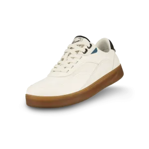 Vessi Women's Courtside Classic Sneakers- Off-White/ Black