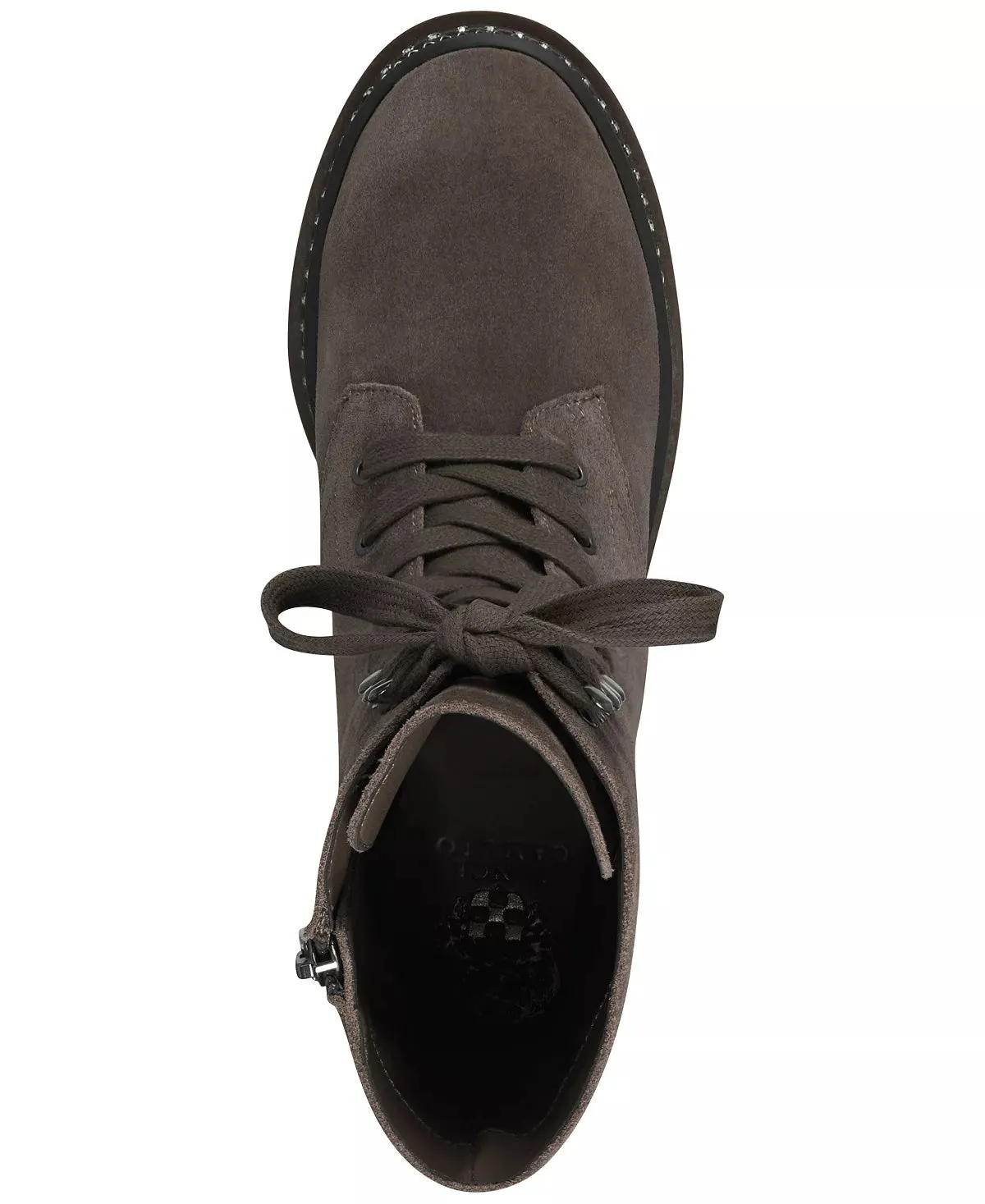 Vince Camuto Branda Sable Zipper Closure Rounded Toe Chain Detailed Combat Boot